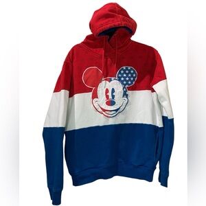 Vintage Disney Red, White, and Blue Mickey Mouse Hoodie euroDisney